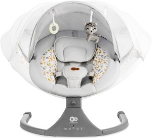 Elektrinės sūpynės Kinderkraft 2in1 Lumi 2, light grey 4