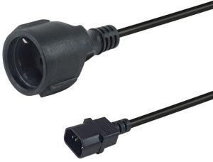 Equip Netzkabel Anschl. C14 -> CEE7/3 0.25m schwarz 1