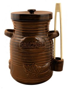 Pojemnik ceramiczny 3,5 L na ogórki ze szczypcami Smacznego 3163 2