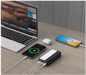rebeltec Powerbank P20 LCDPD LAMP 20 000mAh, zintegrowana lampa LED z funkcją latarki 1