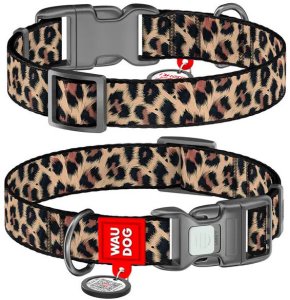 WAU DOG OBROŻA NYLON Z ADRESÓWKĄ QR XXL   35mm/46-70cm LAMPART 1
