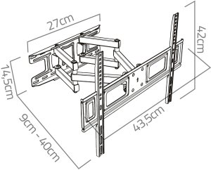 Uchwyt do telewizora 23-60 cali Humberg 45 kg 14