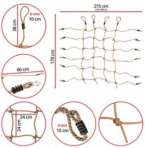 Siatka Do Wspinaczki Na Place Zabaw 125x150cm 14