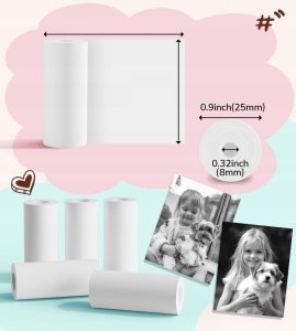 Papier Biały Wkład Wkłady 6x Rolka 57 mm 57mm x 6m do Aparatu XREC P02 K22 / P2-RM 4