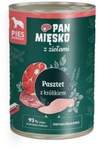 Pan Mięsko Pasztet z królikiem i ziołami karma mokra dla psa 400g 1