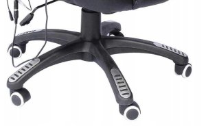 Fotel Biurowy Skóra Eko Z Masażem Czarny 3