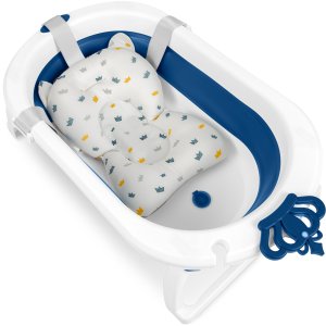 Ricokids Wanienka składana dla dzieci, niemowląt z wkładką RK-286 biało-niebieska 2