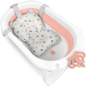Ricokids Wanienka składana dla dzieci, niemowląt z wkładką RK-286 biało-różowa 2