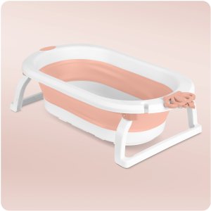 Ricokids Wanienka składana dla dzieci, niemowląt z wkładką RK-286 biało-różowa 3