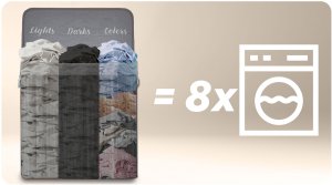 Kosz na pranie Massido Bambusowy kosz na pranie bieliznę z pokrywą 150 l 5