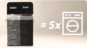 Kosz na pranie Massido Bambusowy kosz na pranie bieliznę z pokrywą 100 l 5