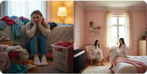 Kosz na pranie Massido Bambusowy kosz na pranie bieliznę z pokrywą 100 l 8