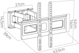 Uchwyt do telewizora 32-80 cali Humberg 70 kg 3