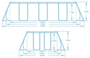 Basen ogrodowy stelażowy 412x201x122 cm 17w1 Bestway 56456N 4