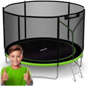 NeoSport Trampolina ogrodowa 8ft/252cm z siatką zewnętrzną i drabinką 12