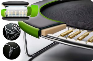 NeoSport Trampolina ogrodowa 8ft/252cm z siatką zewnętrzną i drabinką 6