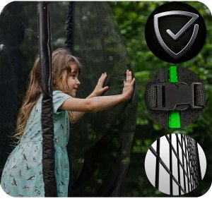 NeoSport Trampolina ogrodowa 8ft/252cm z siatką zewnętrzną i drabinką 10