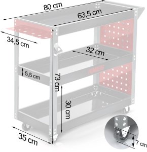Wózek narzędziowy warsztatowy Humberg HM-515 15