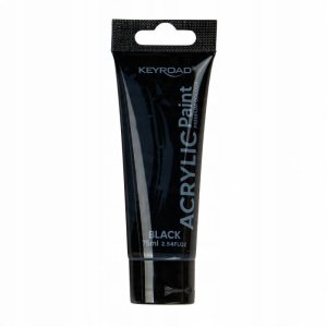 Farba akrylowa KEYROAD, 75ml, tubka, czarna 1