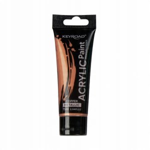 Farba akrylowa KEYROAD, metaliczna, 75ml, tubka, miedziana 1
