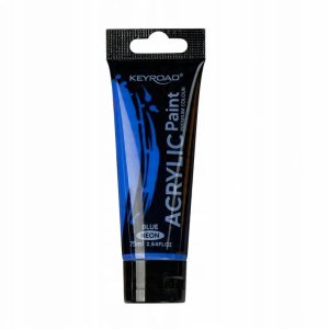 Farba akrylowa KEYROAD, neonowa, 75ml, tubka, niebieska 1