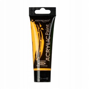 Farba akrylowa KEYROAD, neonowa, 75ml, tubka, pomarańczowa 1