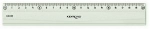 Keyroad Linijka plastikowa KEYROAD Luminious, fluorescencyjna, 20cm, zawieszka, transparentna 2