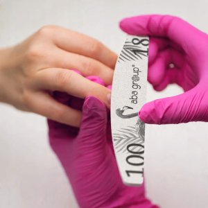 Pilnik do paznokci ABA GROUP Slim-Flaming, półksiężyc, 180/180, biały 11