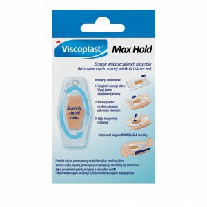 Plastry VISCOPLAST Max Hold, wodoszczelne, 3 rozmiary, pudełko, 12szt. 6