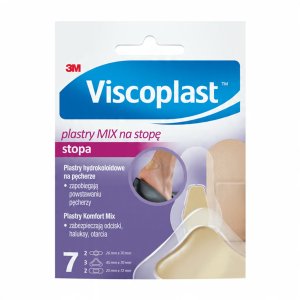 Plastry na stopę VISCOPLAST Mix, 3 rozmiary, kopertka, 7szt. 2