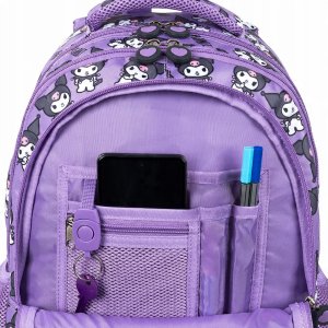 PLECAK 28X41X14 1ZAM 5KIESZ KUROMI VIOLET FOL 6