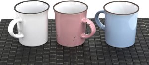 Kubek ceramiczny 320 ml Garnuszek niebiesko-biały 8