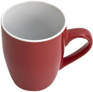Kubek ceramiczny 320 ml czerwono-biały 4