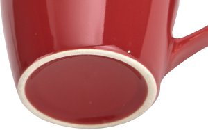Kubek ceramiczny 320 ml czerwono-biały 5