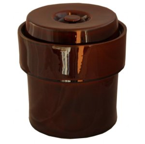 Beczka ceramiczna 5 L hermetyczna brąz 3064 2