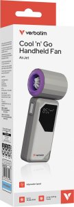 Verbatim Wentylator r�czny, CoolnGo AirJet, szary / fioletowy 6