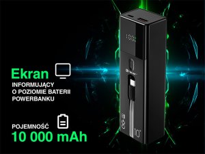 Power bank TRACER Quant 10000mAh 100W PD+QC 10