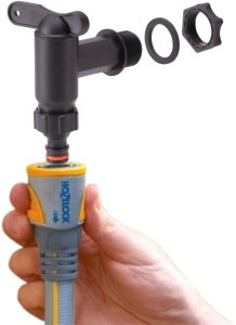 Zestaw przyłączeniowy do deszczownicy Łapacz wody, kranik, zaślepka, szybkozłączka 4