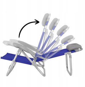 NC3502 KRZESŁO TURYSTYCZNE 2W1 SKŁADANE NIEBIESKO-SZARE NILS CAMP 3
