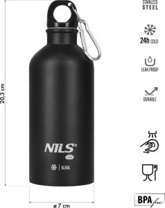 NC3801 BUTELKA TURYSTYCZNA 550ML CZARNA NILS CAMP 2