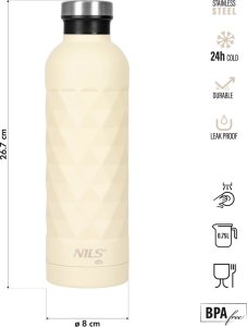 NC3805 BUTELKA TURYSTYCZNA 750ML BEŻOWA NILS CAMP 2