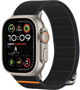TECH-PROTECT NYLON SLIP APPLE WATCH 6 / 7 / 8 / 9 / 10 / SE / ULTRA 1 / 2 (44 / 45 / 46 / 49 MM) BLACK 3