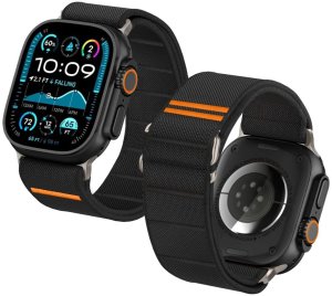 TECH-PROTECT NYLON SLIP APPLE WATCH 6 / 7 / 8 / 9 / 10 / SE / ULTRA 1 / 2 (44 / 45 / 46 / 49 MM) BLACK 4