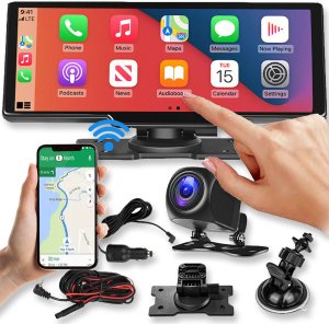 EKRAN SAMOCHODOWY MONITOR ODTWARZACZ CARPLAY ANDROID APPLE MONIOTR KAMERA COFANIA A3018 1
