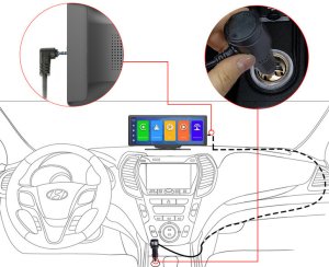EKRAN SAMOCHODOWY MONITOR ODTWARZACZ CARPLAY ANDROID APPLE MONIOTR KAMERA COFANIA A3018 16