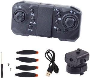 Dron D6 PRO Podwójna Kamera HD Światła LED Pomarańczowy 4