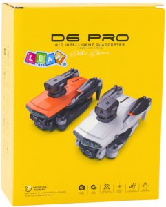Dron D6 PRO Podwójna Kamera HD Światła LED Pomarańczowy 6