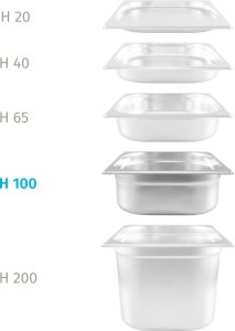 Pojemnik GN 1/2 150 mm ze stali nierdzewnej | TECHNICA, Cold Line 4