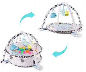 TinyMini JL626-2D Mata edukacyjna 2w1  Basen z Piłkami 4