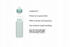 BUTELKA DLA DZIECI POP-UP CAMPUS 400 ML COOL PINK 107410074100 2